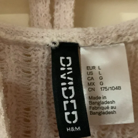 H&M Cream Ribbed Bikini Halter Sweater - Picture 5 of 6